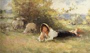 Nicolae Grigorescu Shepherdess oil on canvas